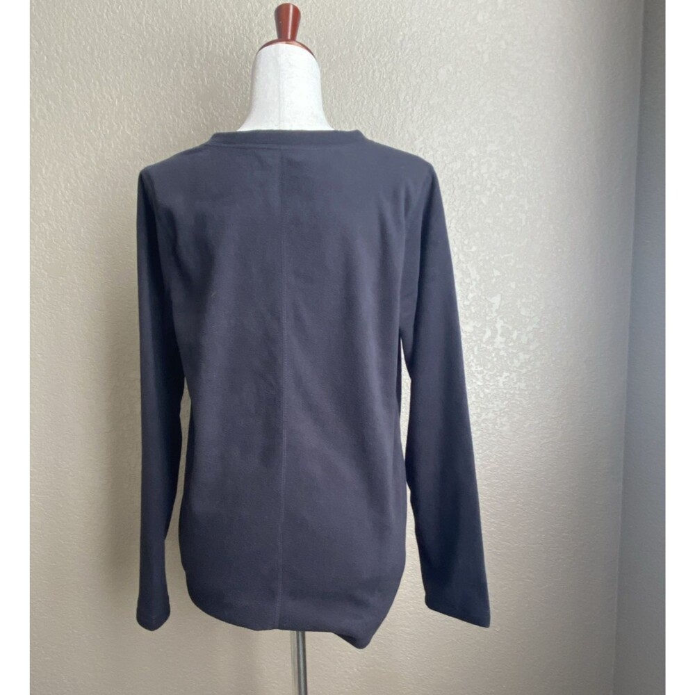 St. John’s Bay Women’s V-Neck Long Sleeve Top Black Size M Polyester - Picture 2 of 11